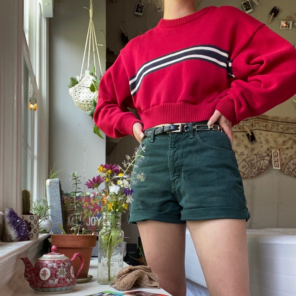 VTG Red Cropped Sweater